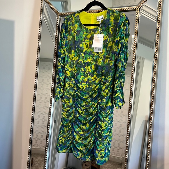 Ganni Rouched Bodycon Dress - Picture 1 of 5